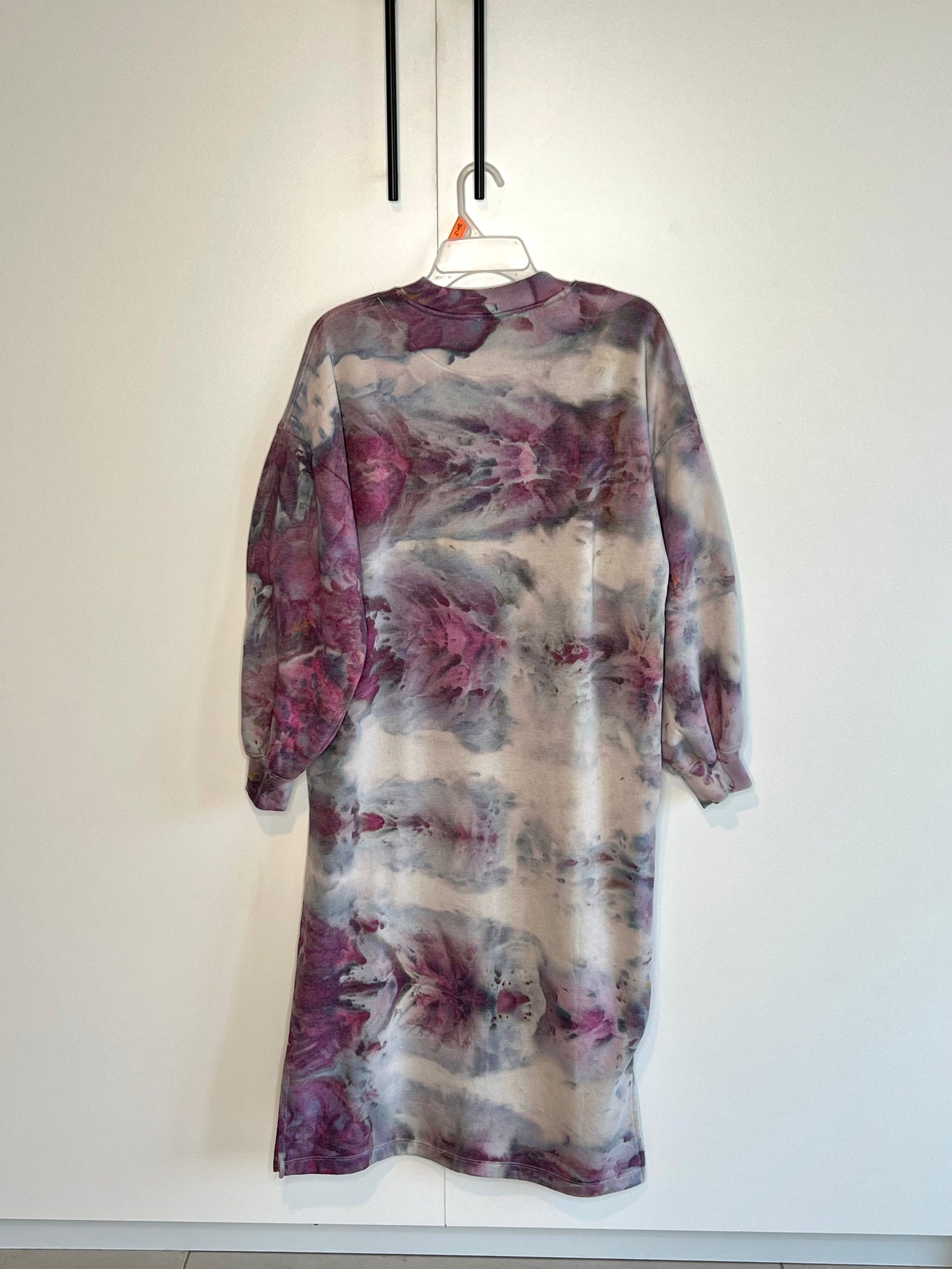 Black cherry ice dyed sweatshirt dress Small