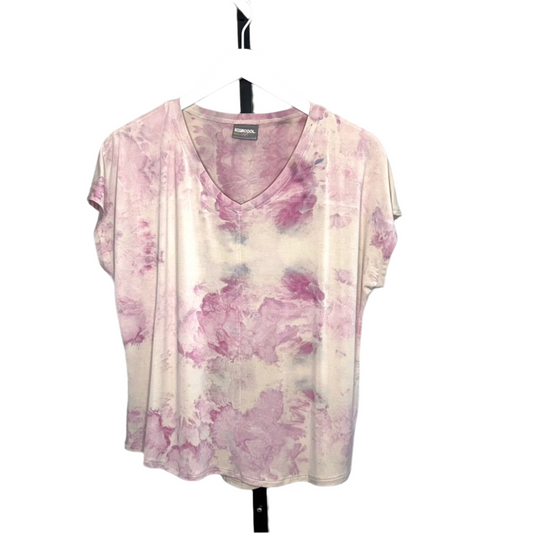 Rose Apothecary modal ice dyed geode v-neck t shirts small