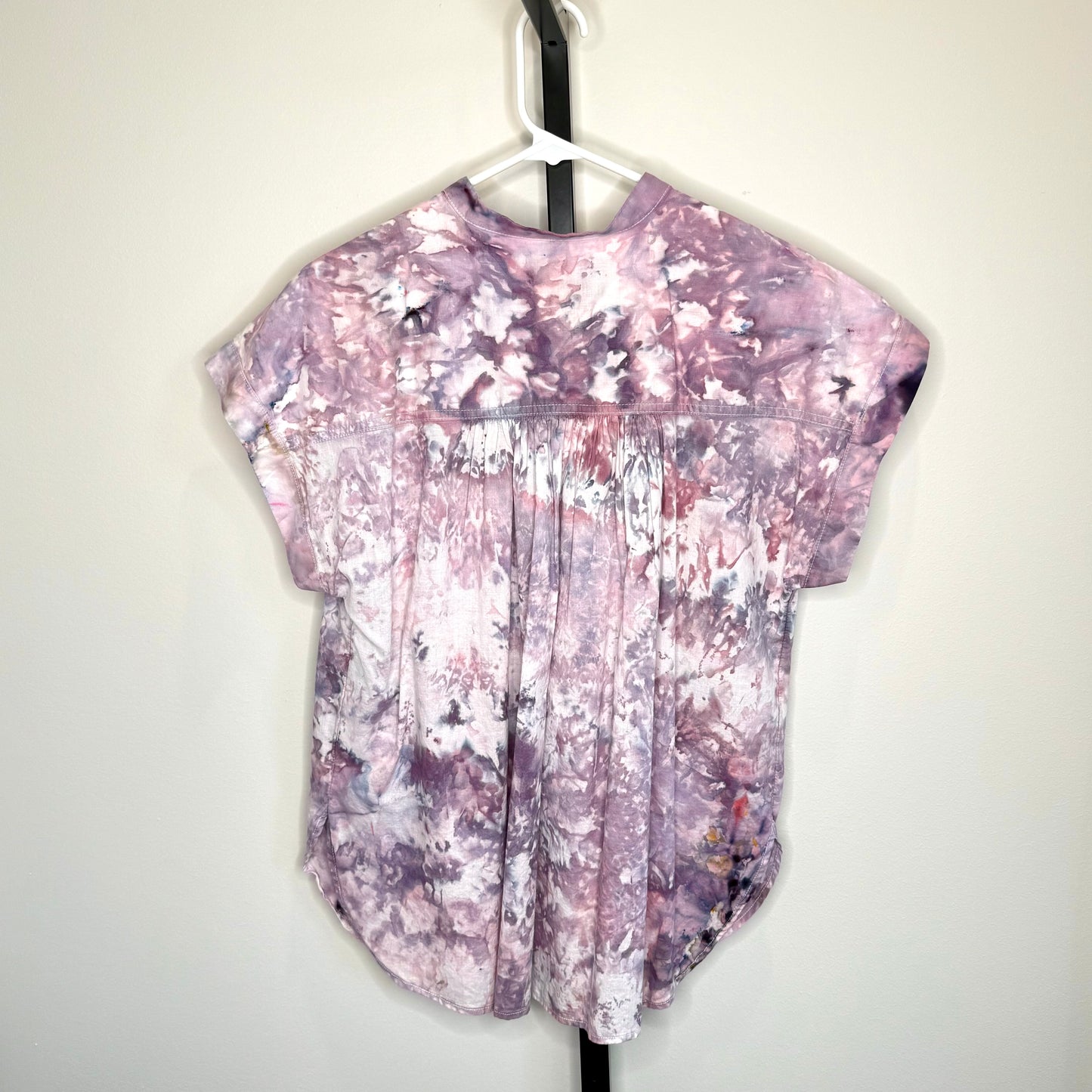 Pink/lilac ice dyed blouse- medium