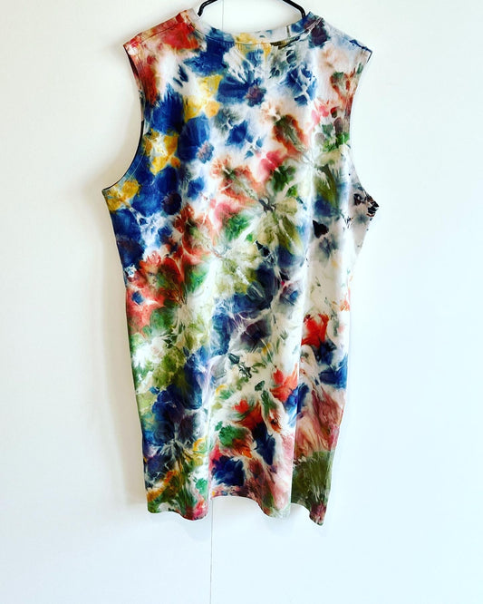 Jewel tones ice dyed dress- Large