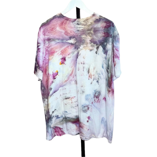 Black Cherry abstract ice dyed short sleeve unisex shirt. XX-Large