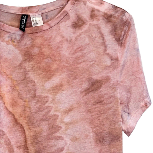 Pink and gold geode t-shirt hand dyed