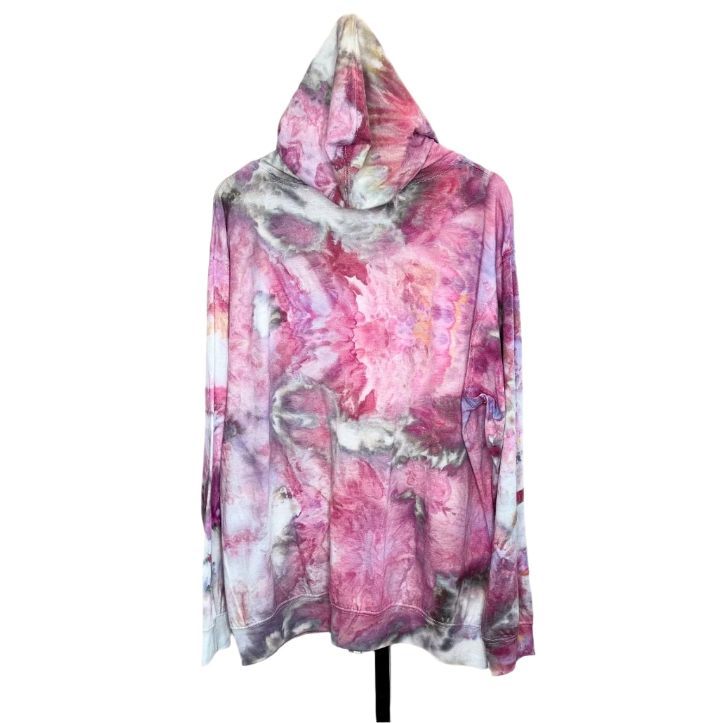 Black Cherry ice dyed unisex hoodie. XXXL