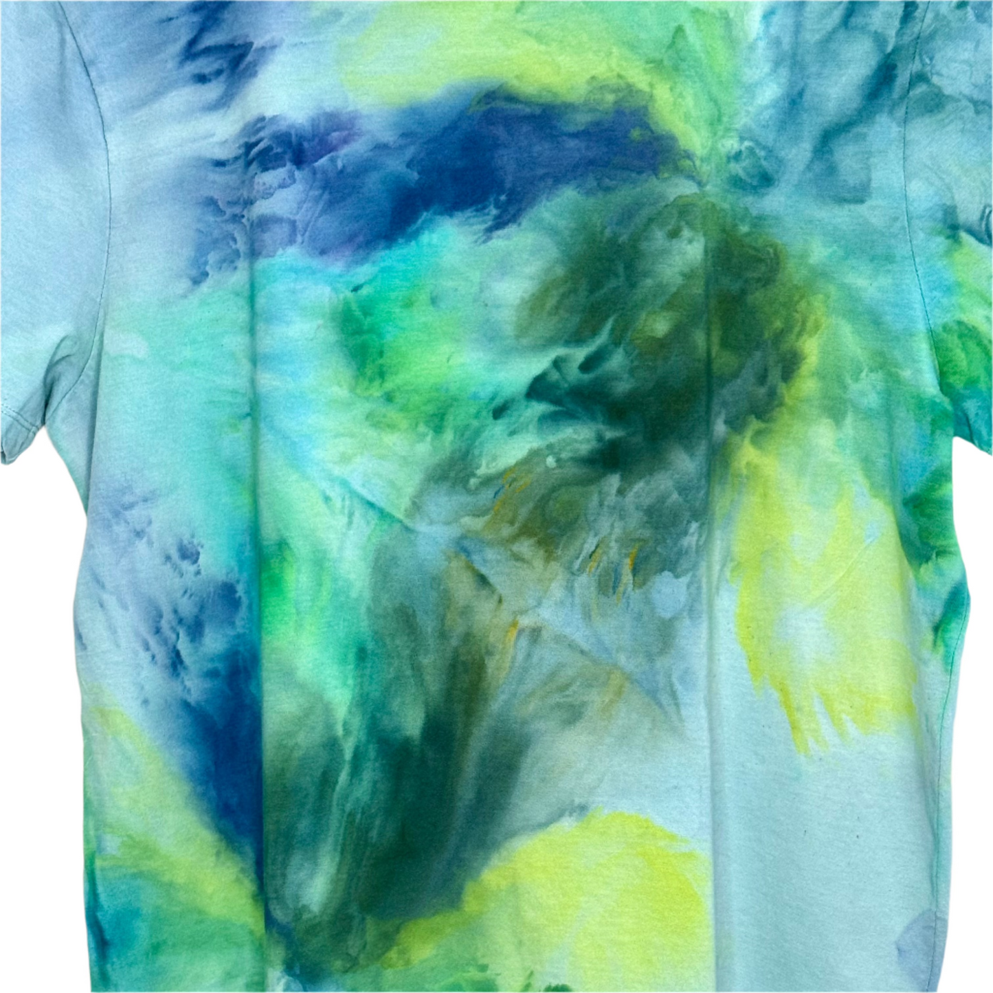 Tranquil Tide abstract ice dye t-shirt-Small