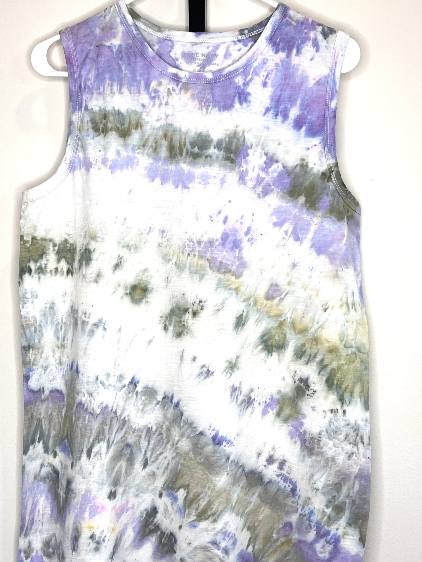 Lilac dream ice dyed t-shirt maxi dress- large