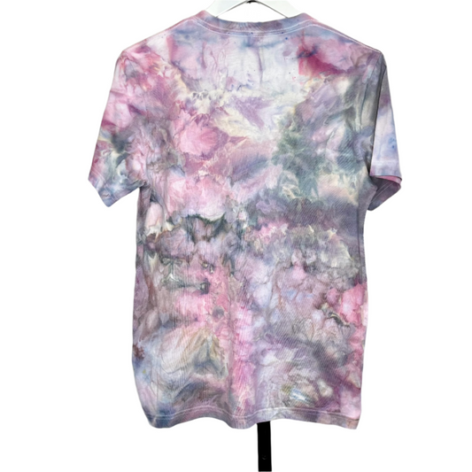 Pink and gray ice dye t-shirt-Medium