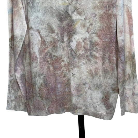 neutral hand dyed sweater- Small