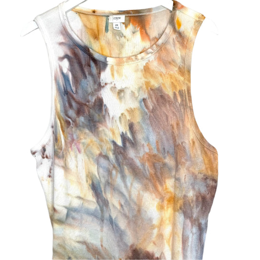 Camel Storm ice dyed ribbed tank top-2X-large