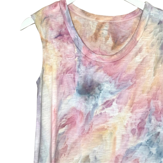 Cotton candy skies ice dyed tank top-x small