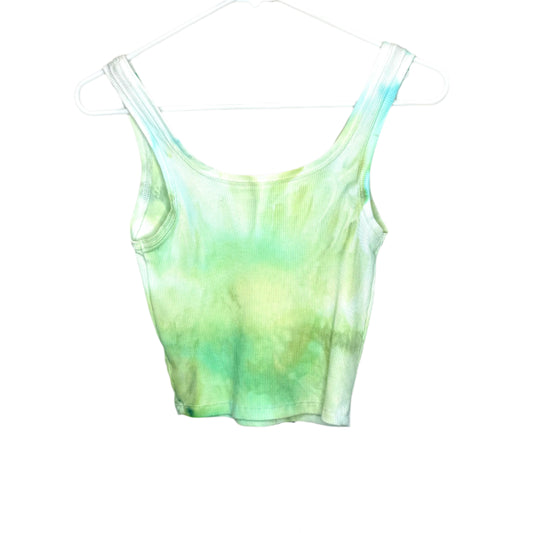 Dragons Heart ice tie dyed cropped tank top Xs