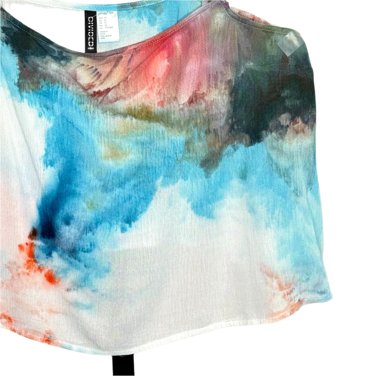 Monet inspired ice dyed strapy crop top-medium- rayon