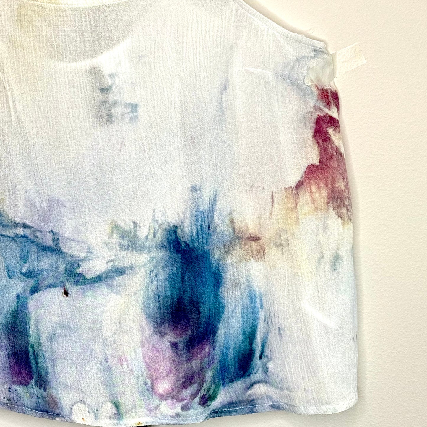 Cotton candy skies inspired ice dyed crop top-small- rayon