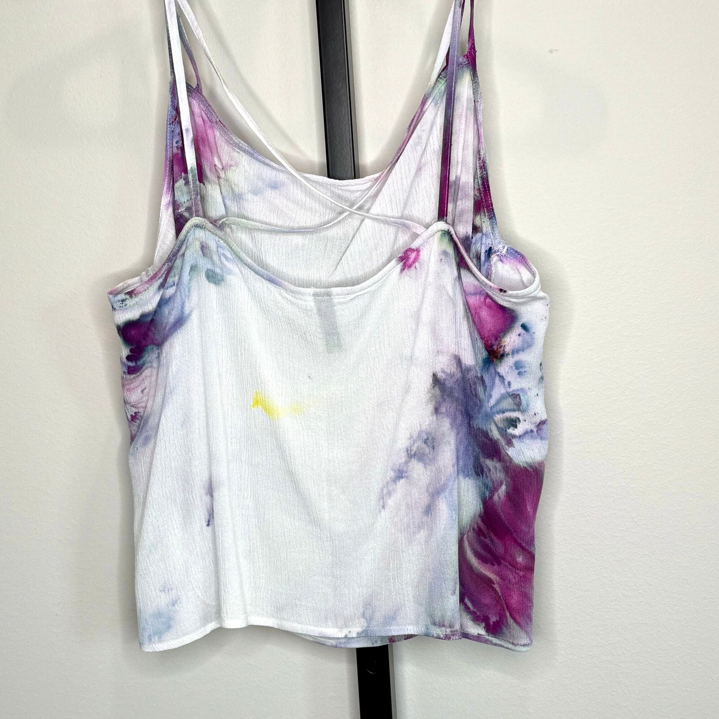 Moody purple ice dyed crop top-large- rayon