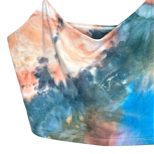 Monet inspired tie dyed cropped cami tank top Xl