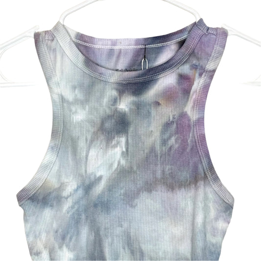 Black Ice tie dyed cropped racerback tank top Small