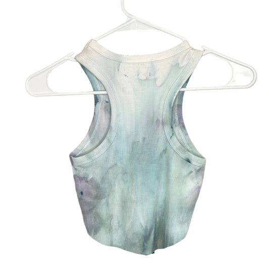 Avalon ice tie dyed cropped racerback tank top Xs