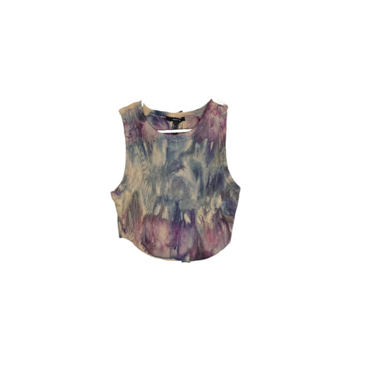 Moody Purple ice dyed ribbed tank top-large