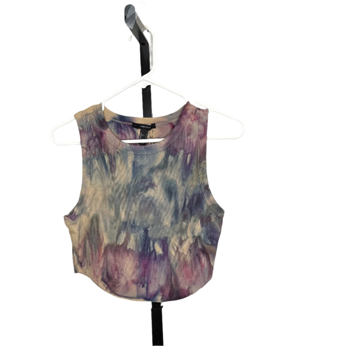 Moody Purple ice dyed ribbed tank top-large