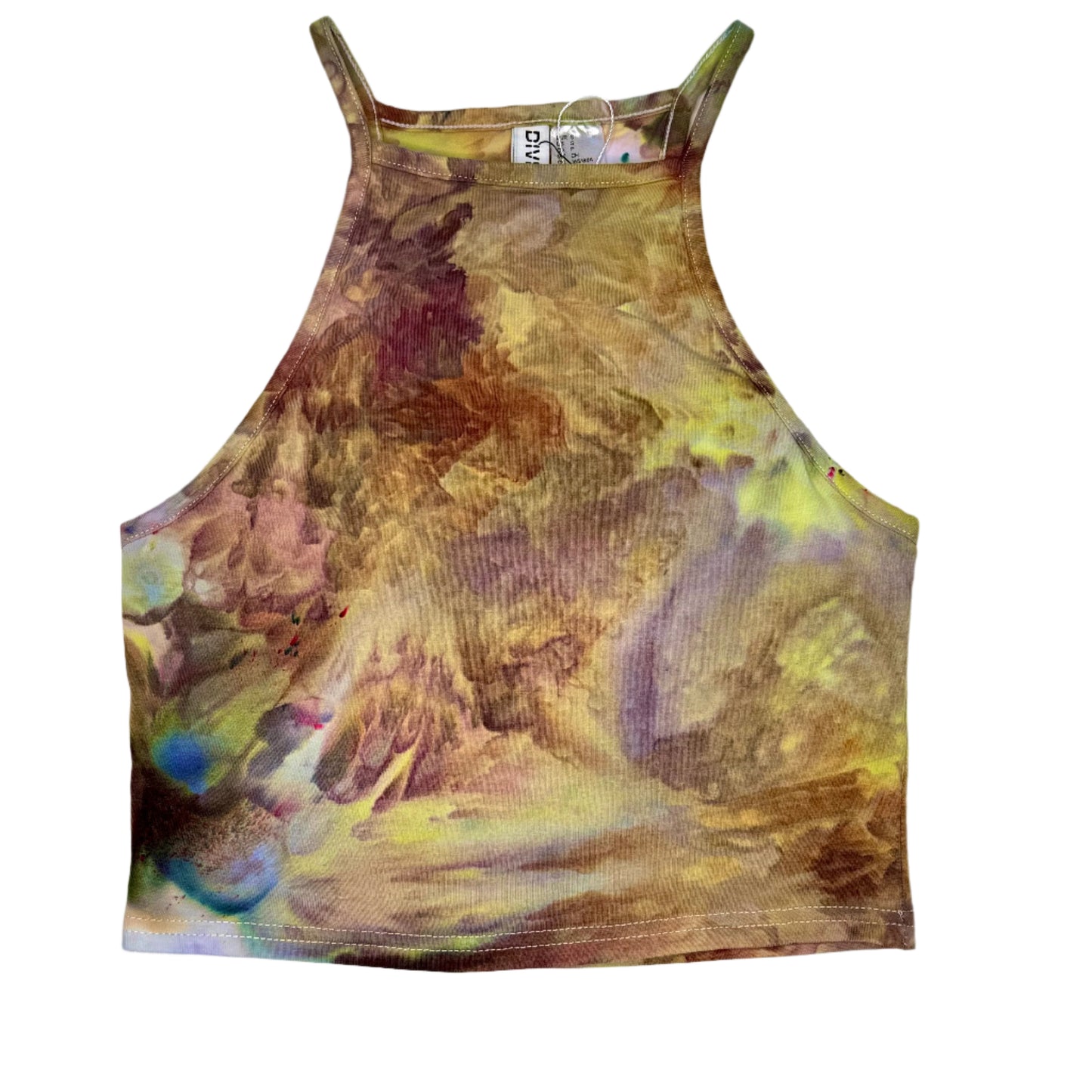Moose ice dyed high neck crop top- Small