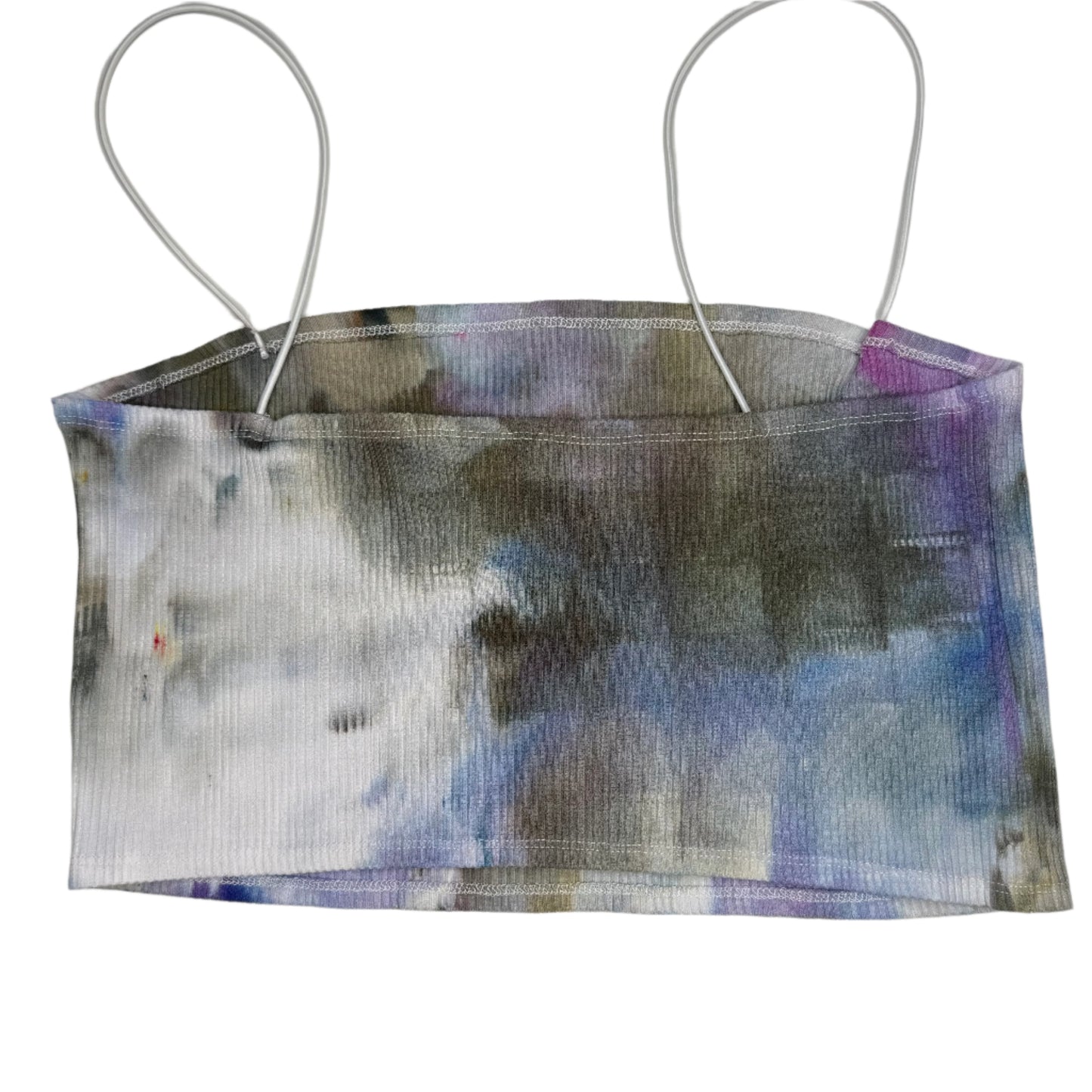 Storm bloom ice dyed cropped tank top Large