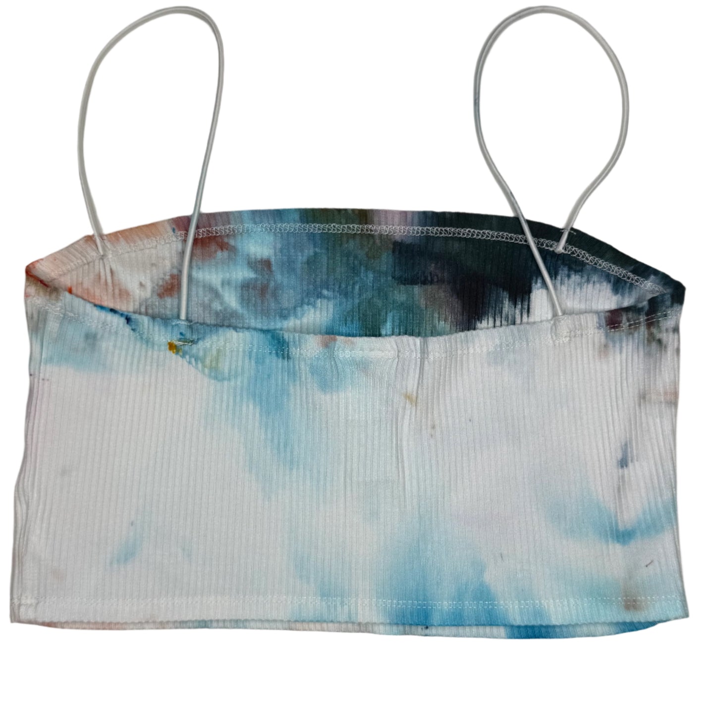 Monet inspired ice dyed cropped tank top Small
