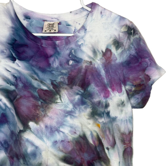 moody purple abstract ice dye t-shirt-Medium
