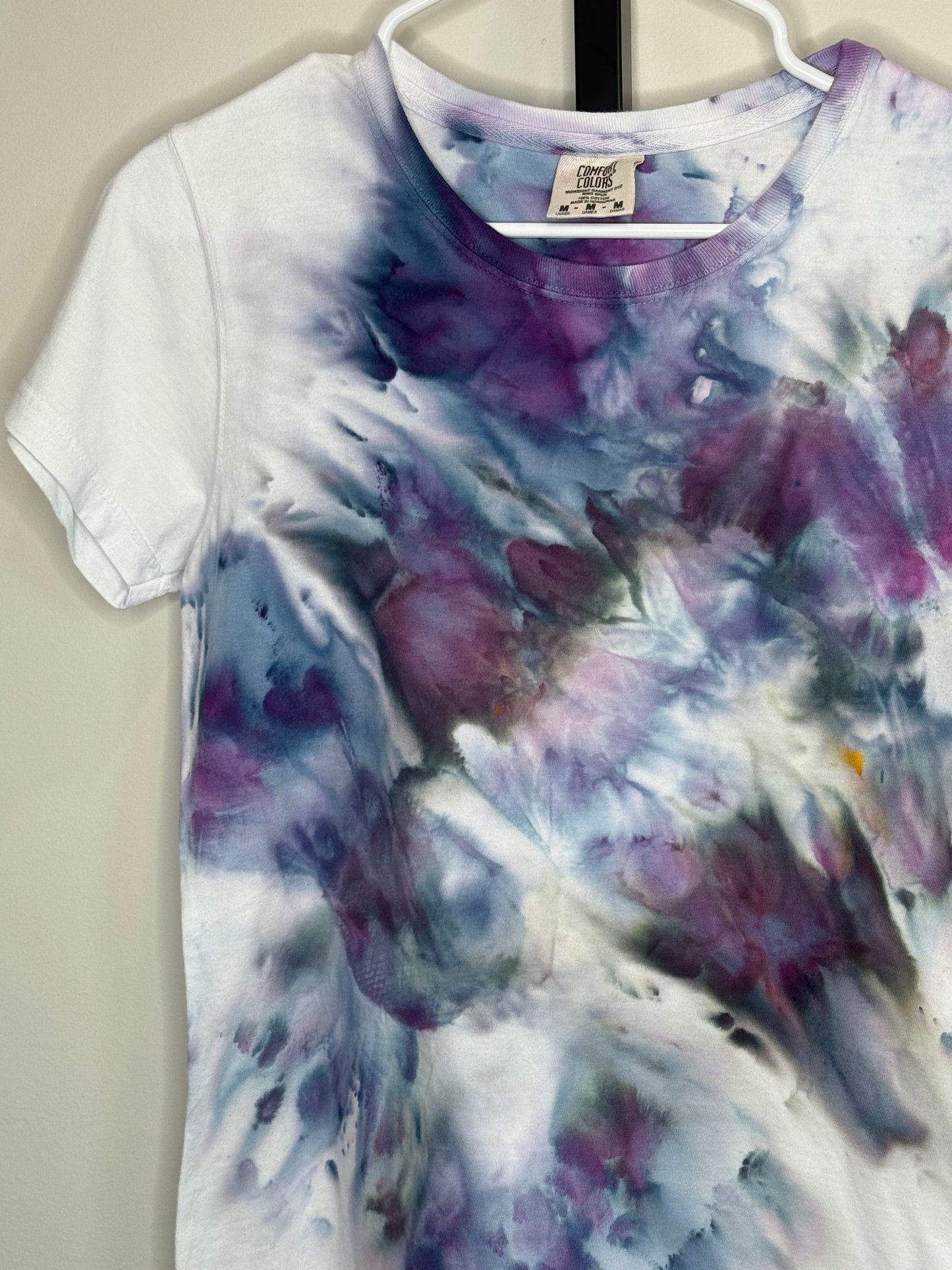 moody purple abstract ice dye t-shirt-Medium
