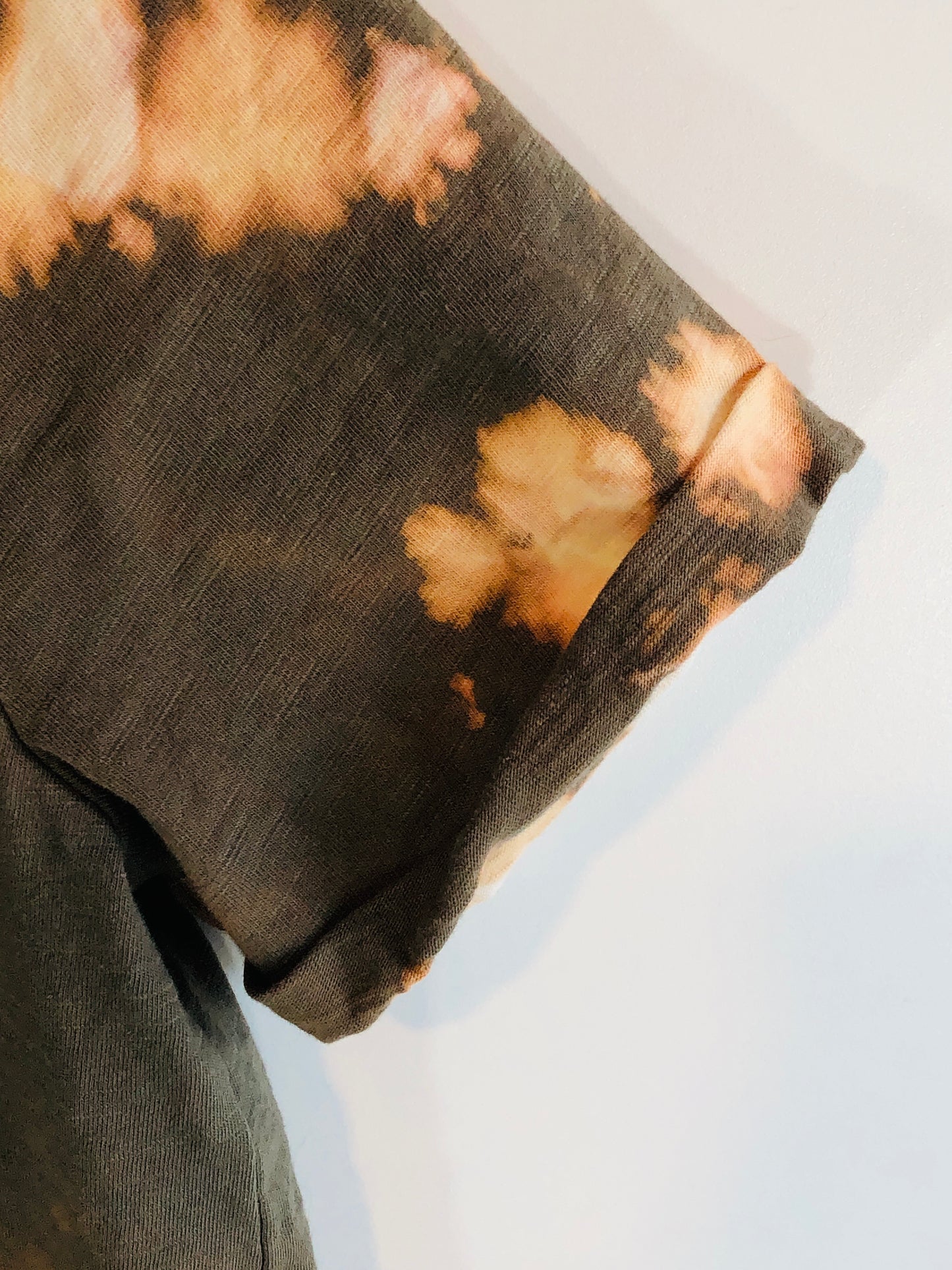 Green reverse tie dye t shirt dress- medium