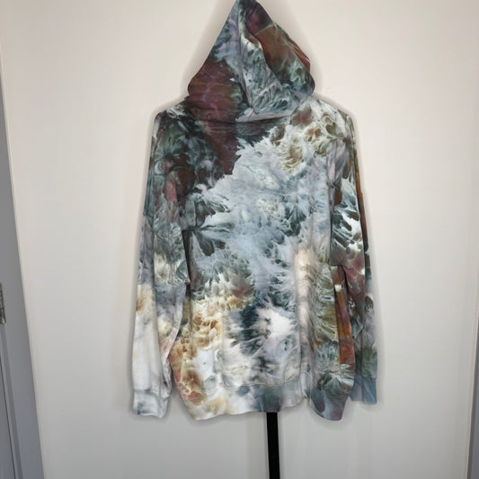 Camel storm ice dyed buffalo hoodie x-large