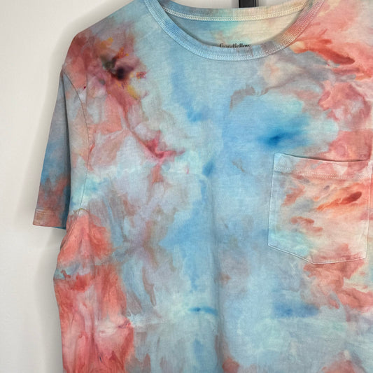 Salt Flats abstract ice dyed t-shirt- unisex Large
