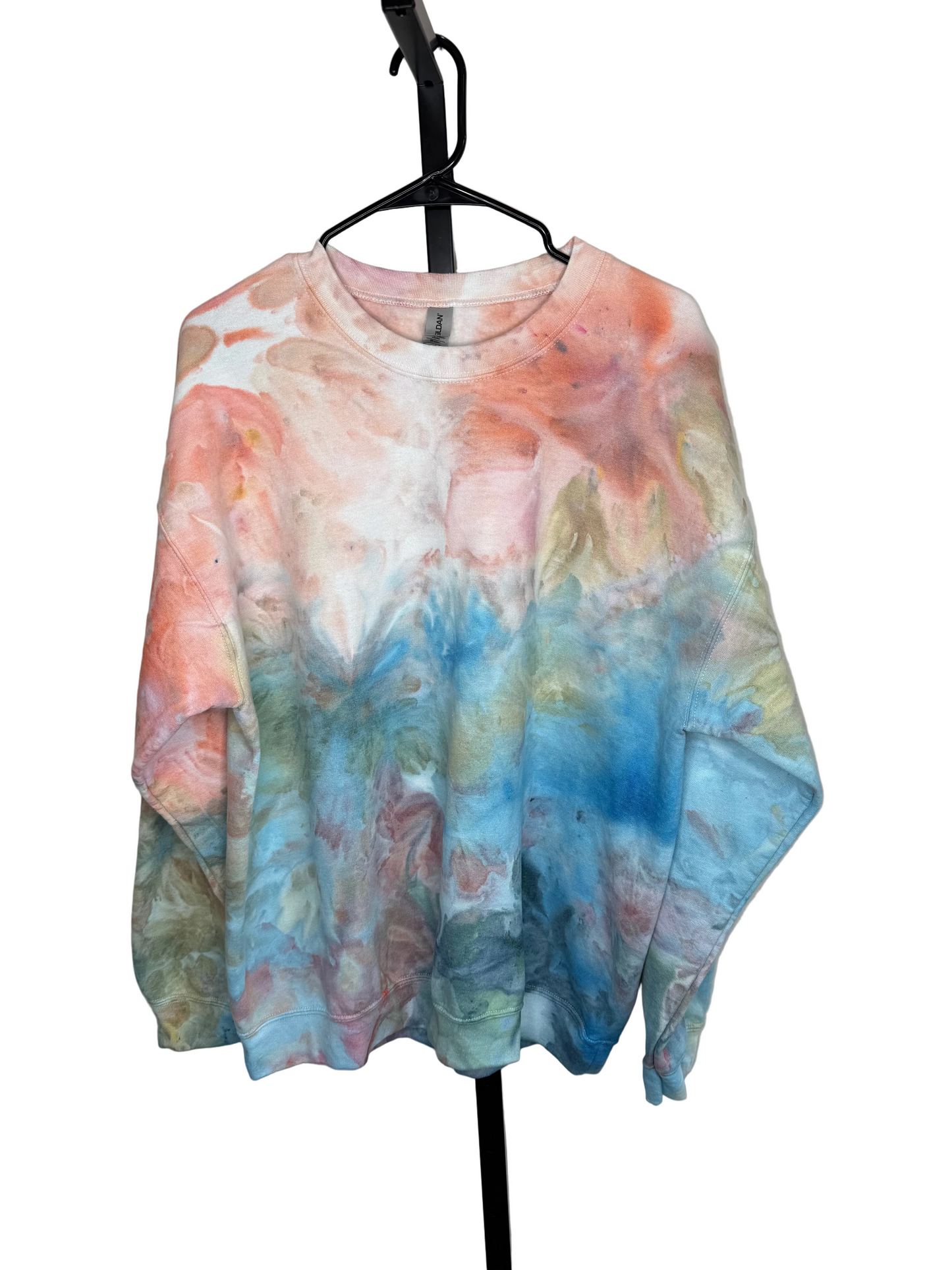 Monet garden ice dyed sweatshirt- tie dyed Unisex