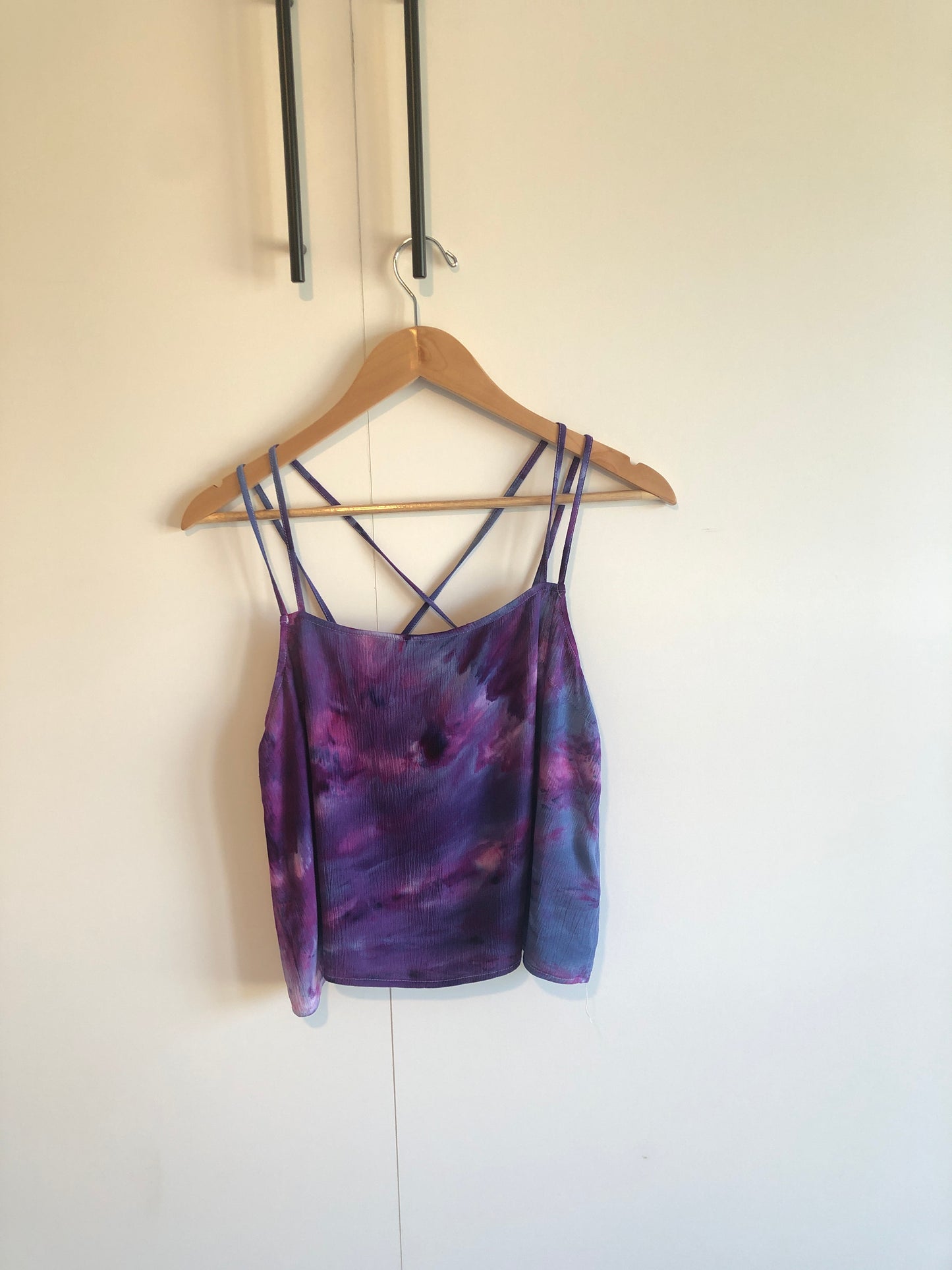 Tcu purple ice dyed crop top-small