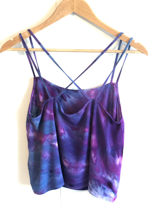 Tcu purple ice dyed crop top-small