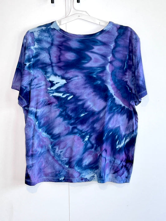 Purple and blue geode t shirt- x-large