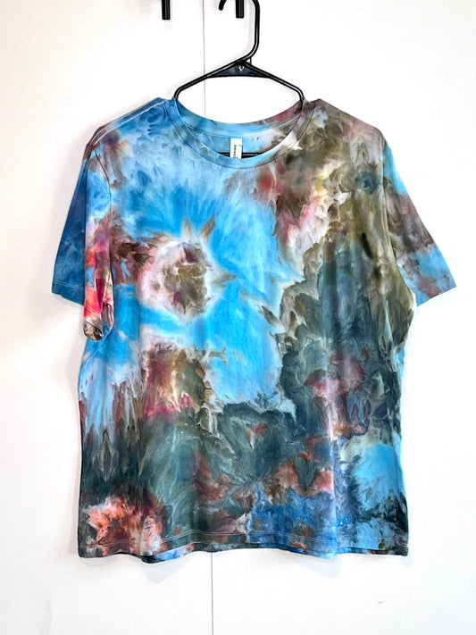 Monet garden ice dyed t-shirt- tie dyed X-large