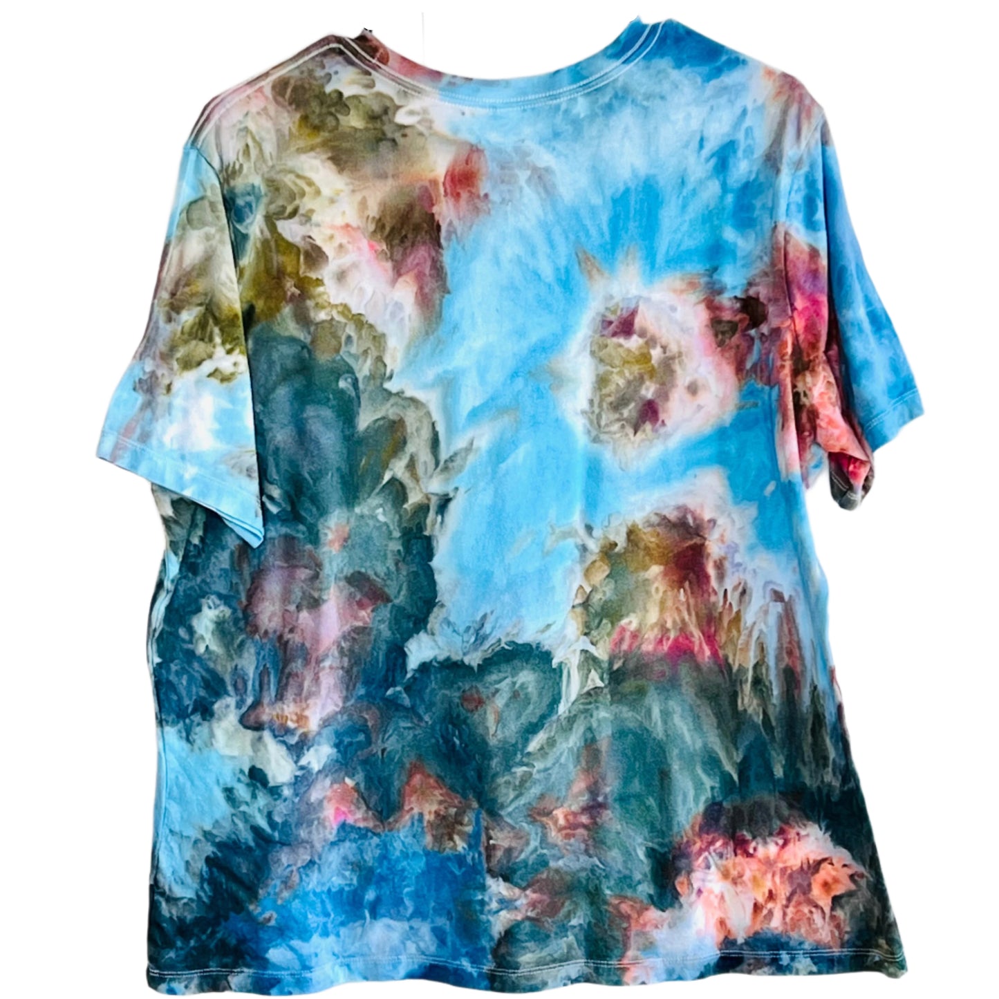 Monet garden ice dyed t-shirt- tie dyed X-large