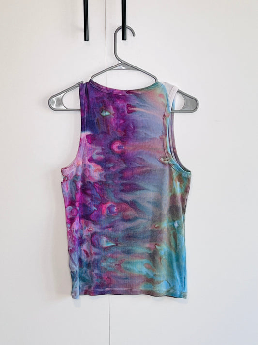 Strawberry fade ice dyed ribbed tank top- Medium
