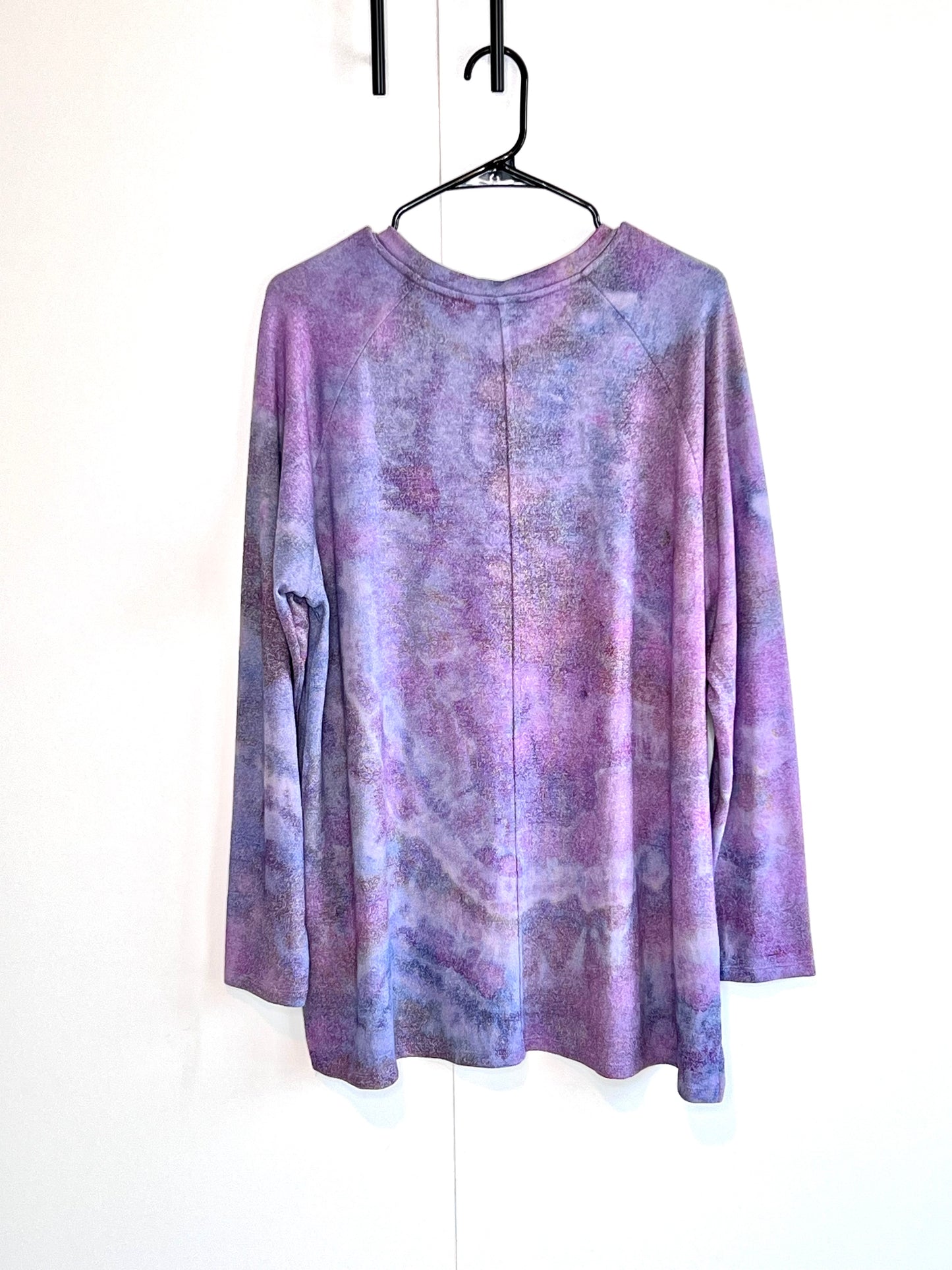 Purple hand dyed geode sweater- x large