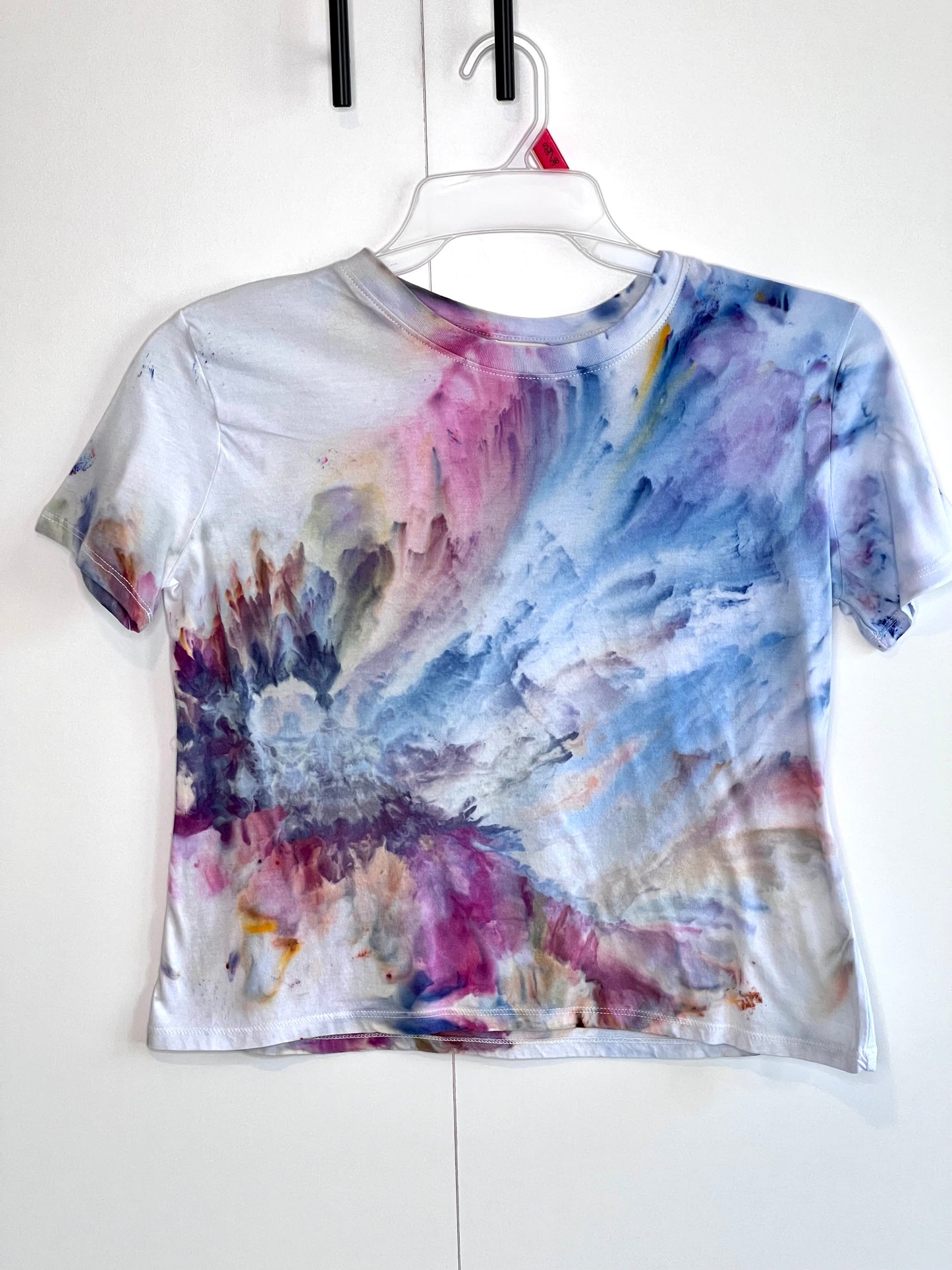 Tie dye cotton candy skies crop t- shirt- large