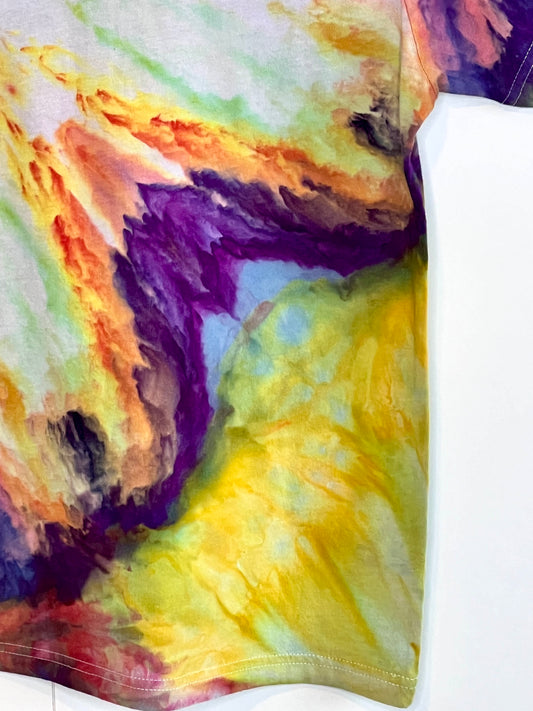 Rainbow tie dye kids large 14-16