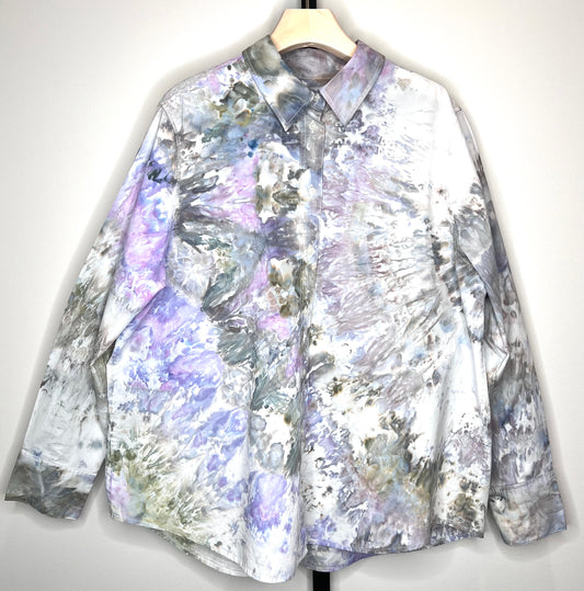 lilac dream ice dyed blouse- X-Large