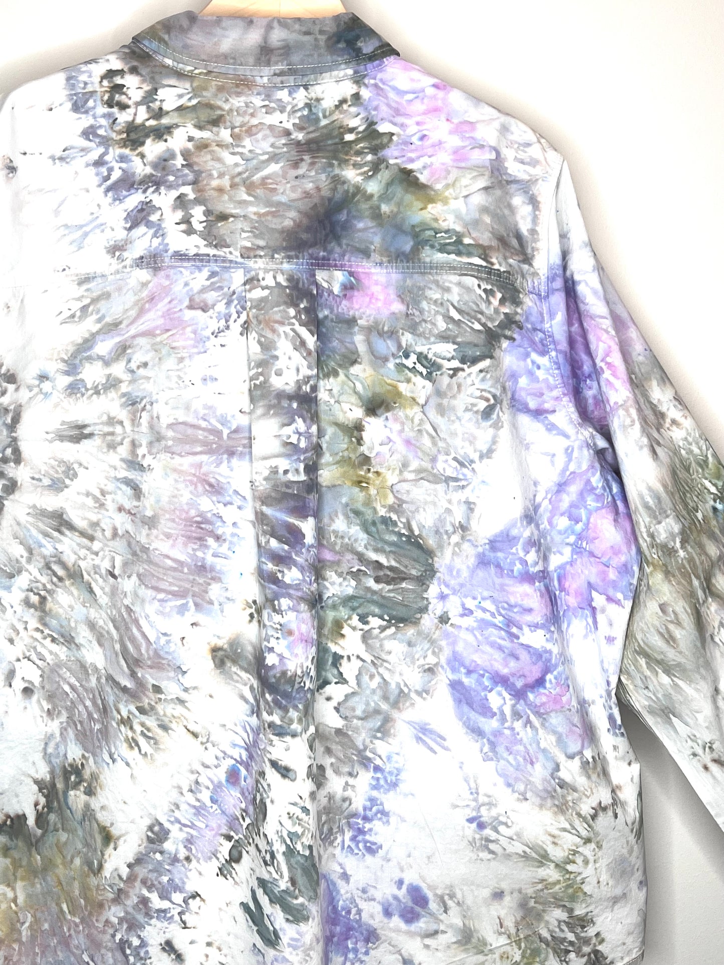 lilac dream ice dyed blouse- X-Large