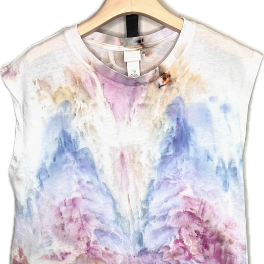 Cotton candy sky ice dyed summer dress or cover up- XS- runs large