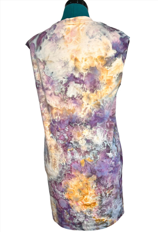 Cosmic ice dyed summer dress or cover up- XS- runs large