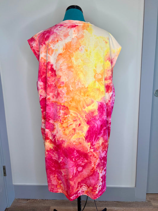 Summer Sherbet cotton summer dress or cover up- x-Large