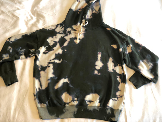 Army green reverse tie dyed Women's sweatshirt