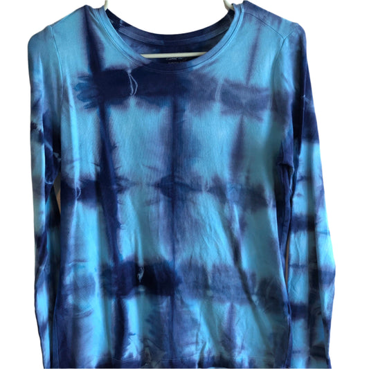Indigo Shibori tie dyed long sleeve t-shirt
