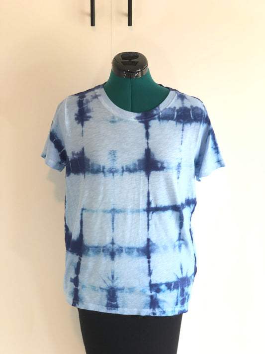 Indigo Shibori tie dyed t-shirt