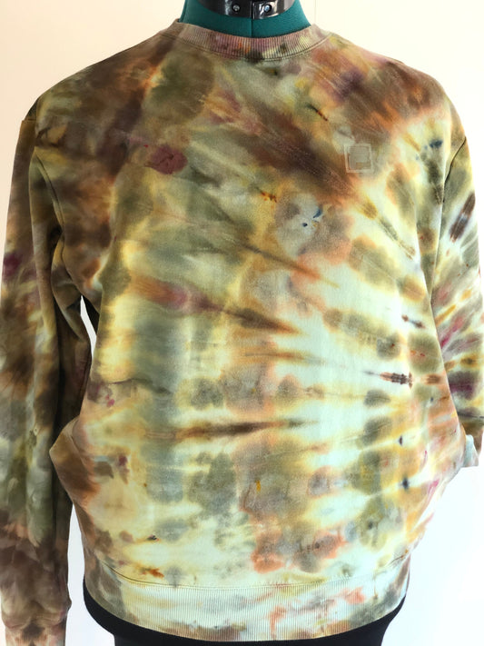 Tie dye sweatshirt with pockets- avacado Small