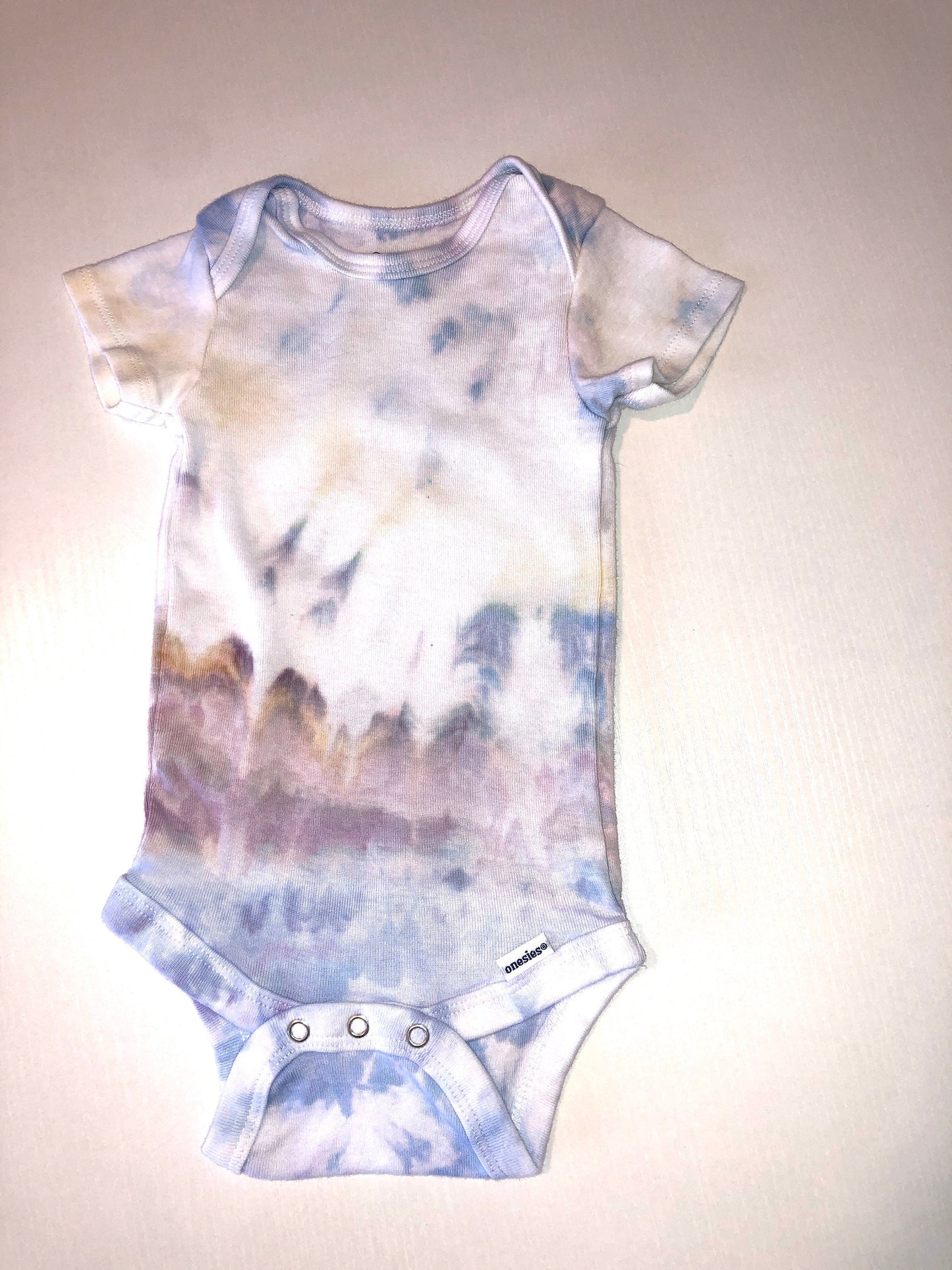 Organic Tie dye onesie- blue steel